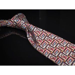 NWOT Bruno Piattelli 100% Silk Tie Multicolor Geometric Extra Long USA